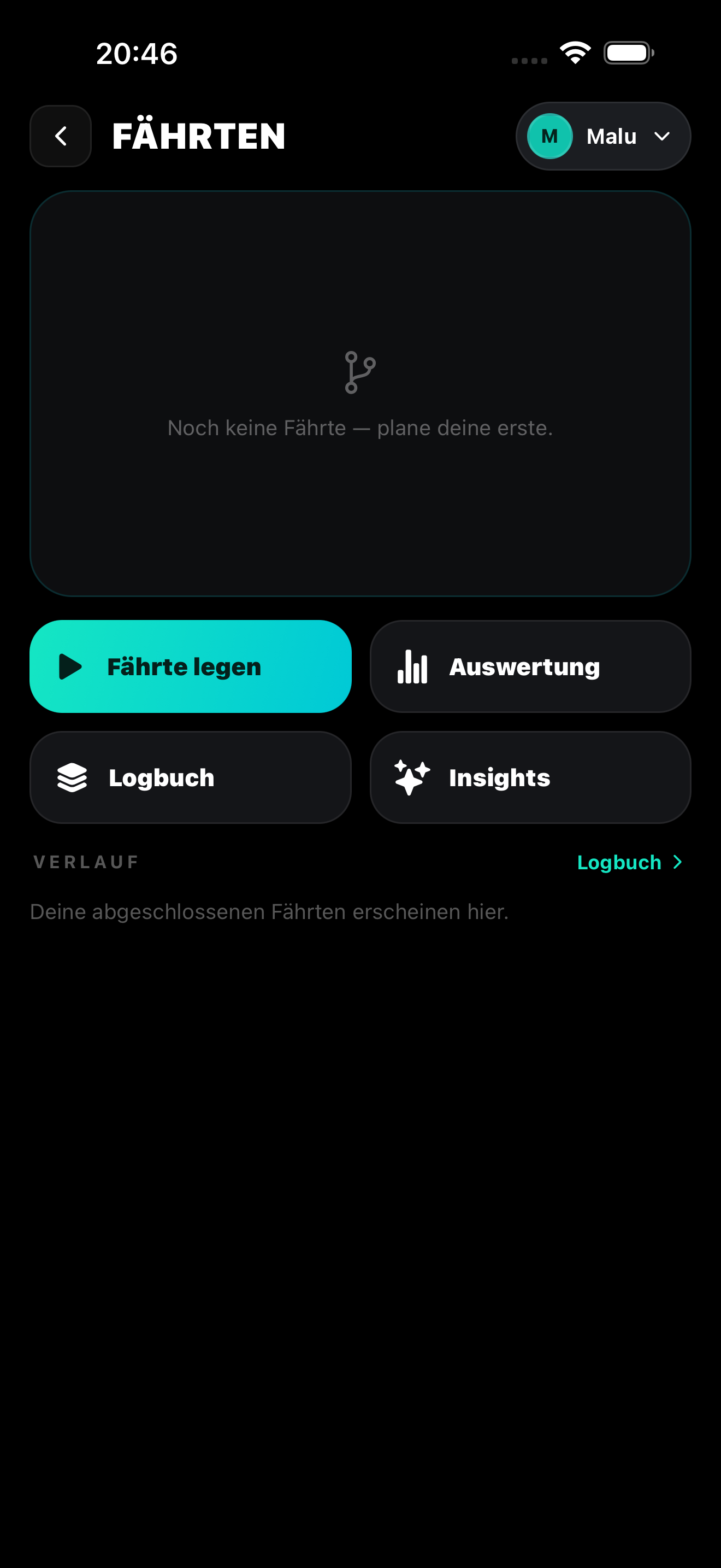 Fährtenübersicht in ANYVO